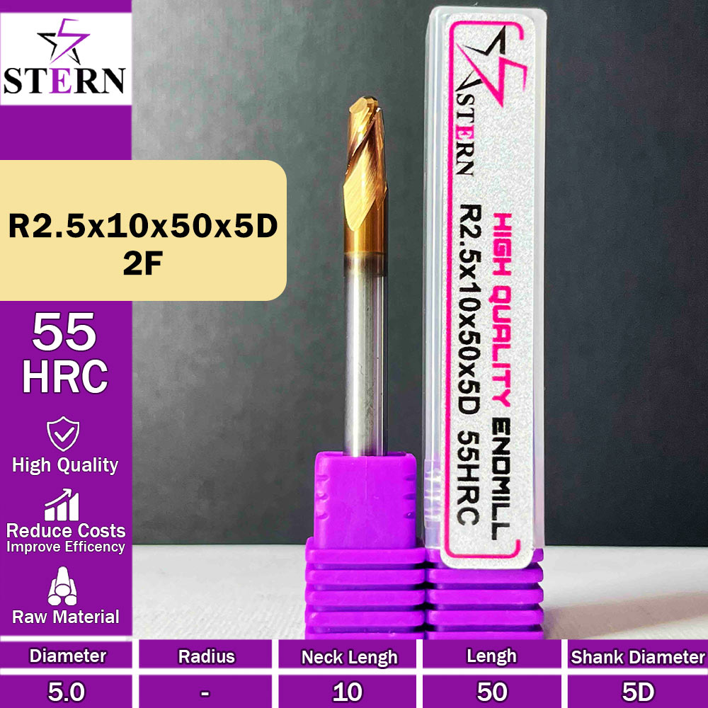 فرزانگشتی کارباید بالنوز R2.5*10*50*5D STERN