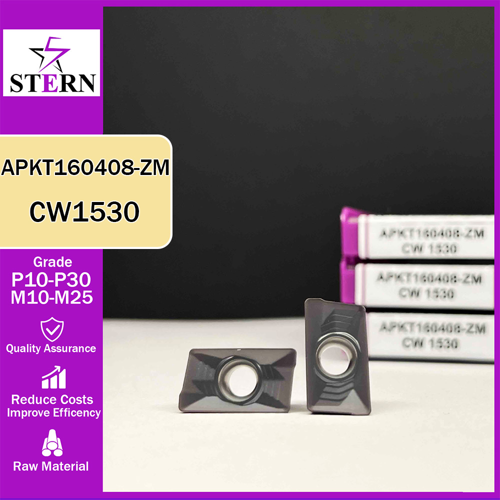 اینسرت فرزکاری فولادواستیل STERN مدل APKT160408-ZM گرید CW1530
