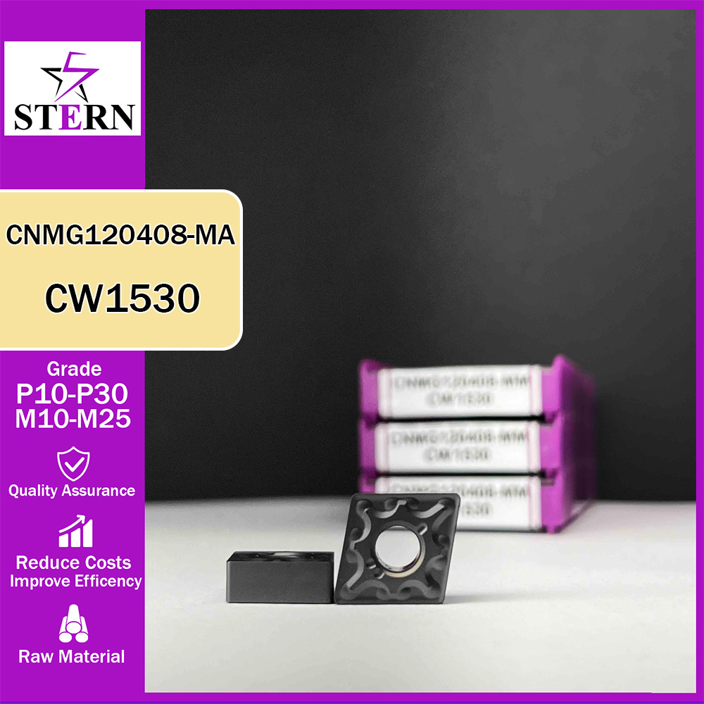 اینسرت تراشکاری فولادواستیل STERN مدل CNMG120408 گرید CW1530