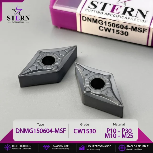 اینسرت تراشکاری STERN مدل DNMG150604-CW1530 مخصوص ماشینکاری فولاد و استیل