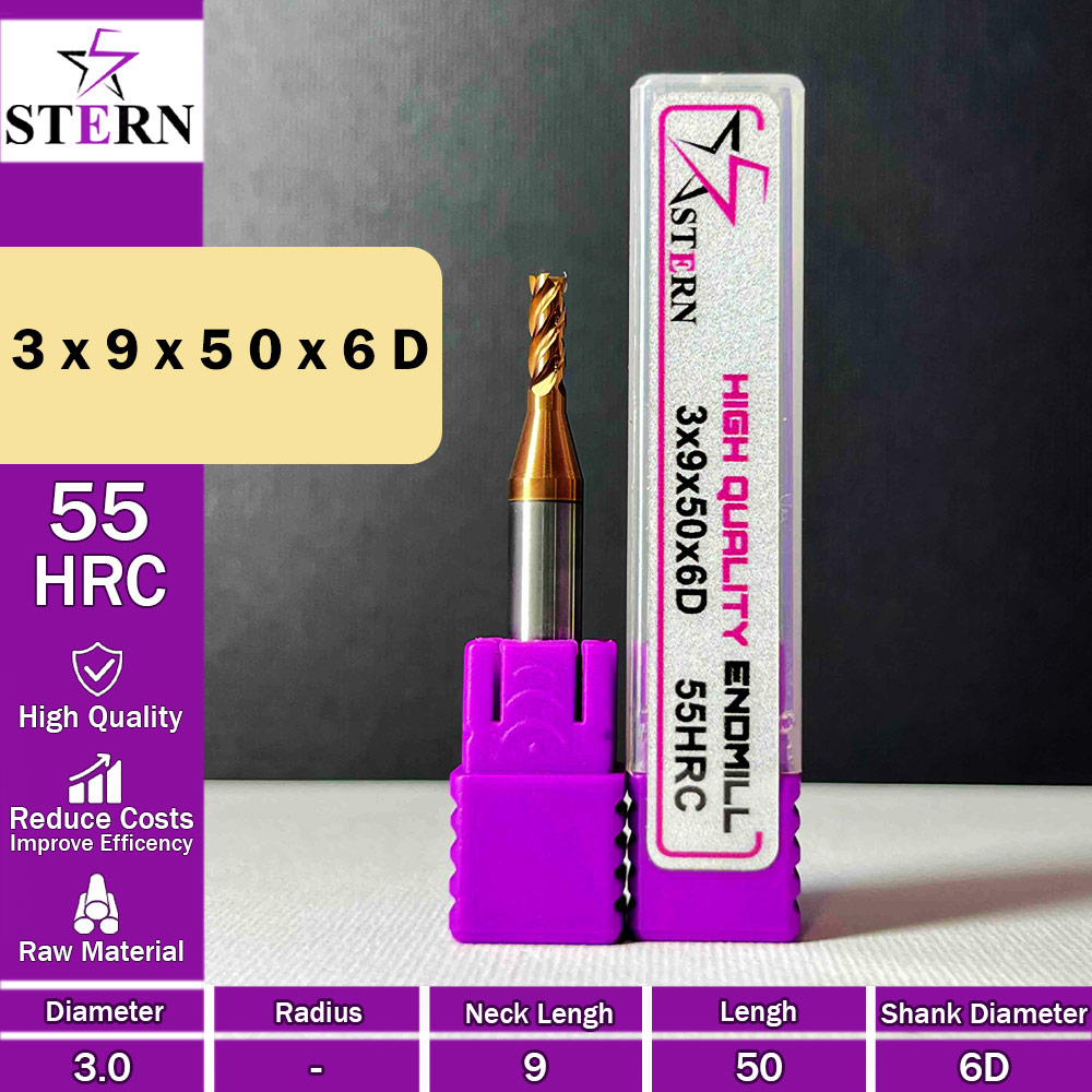 فرزانگشتی کارباید چهارپر STERN 3*9*50*6D