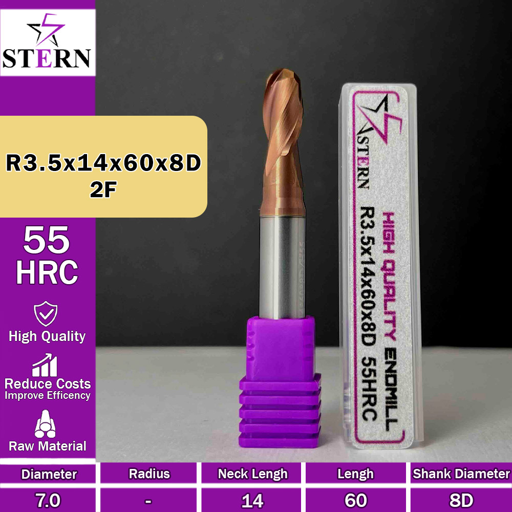 فرزانگشتی کارباید بالنوز R3.5*14*60*8D STERN