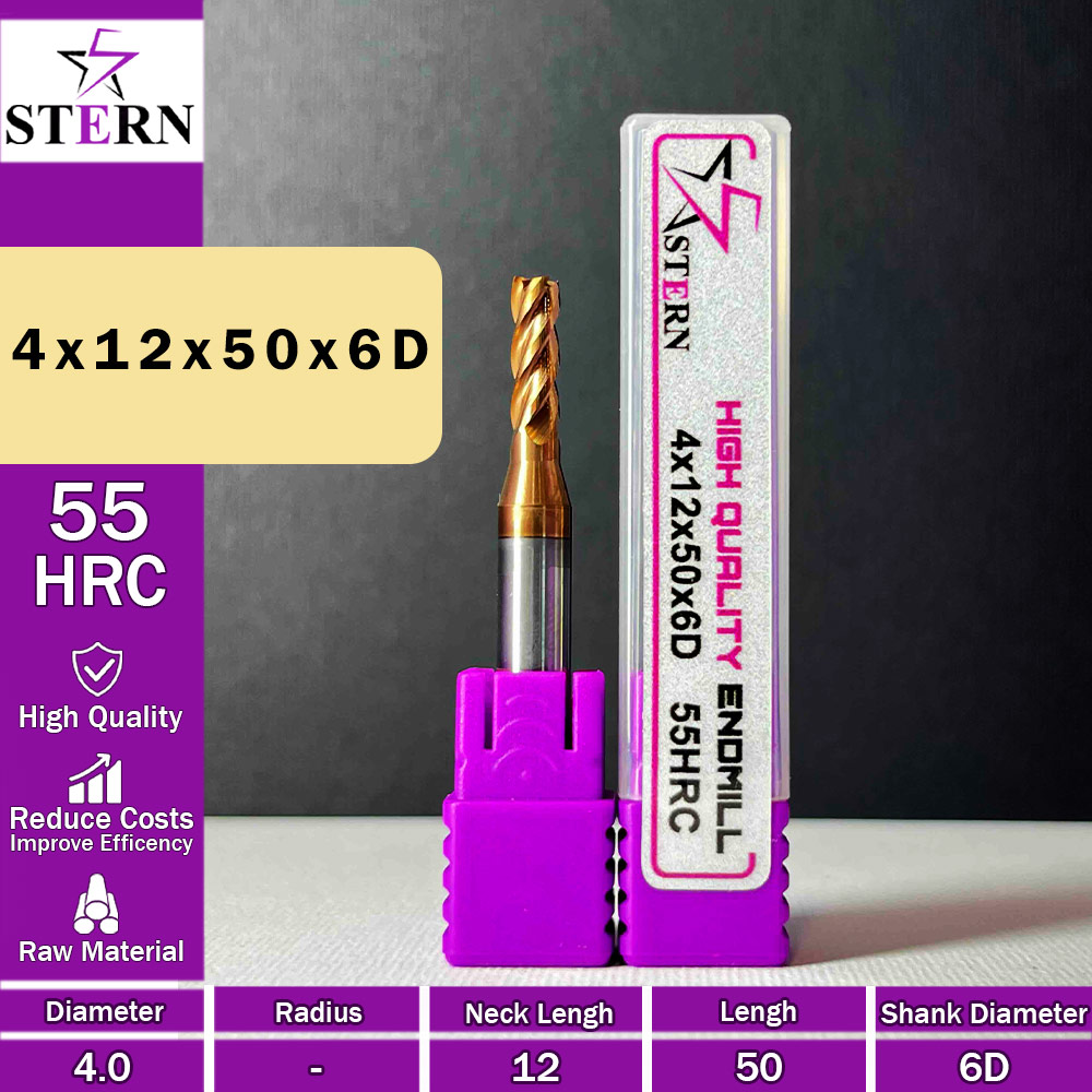 فرزانگشتی کارباید چهارپر STERN 4*12*50*6D