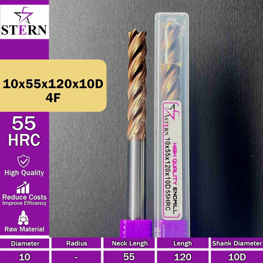 فرزانگشتی کارباید چهارپر STERN 10*55*120*10D