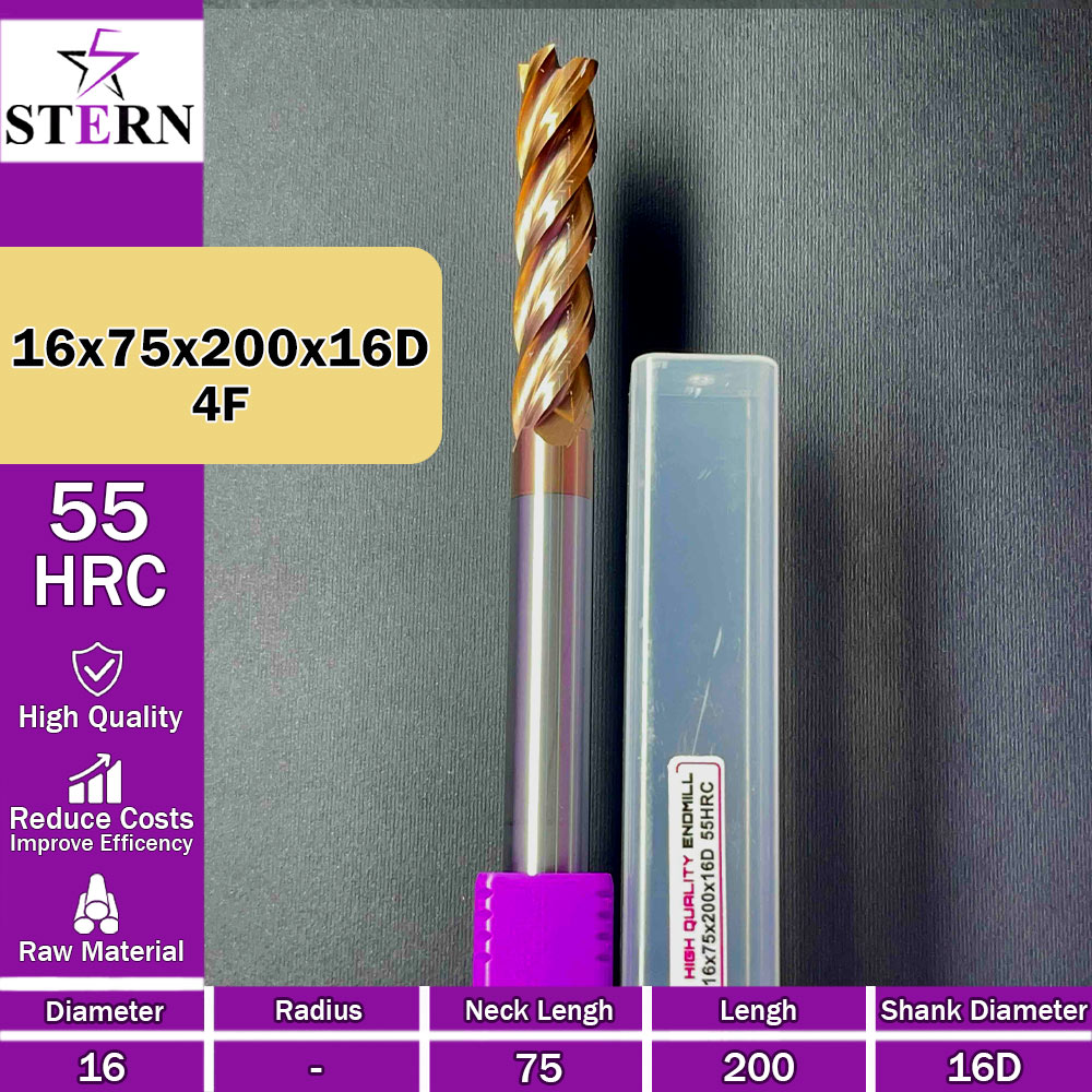 فرزانگشتی کارباید چهارپر STERN 16*75*200*16D