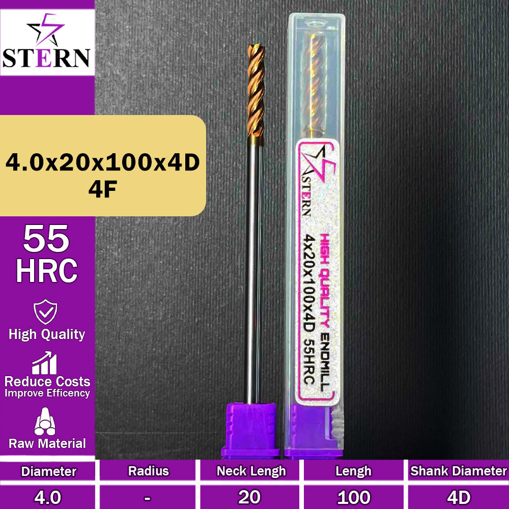 فرزانگشتی کارباید چهارپر STERN 4*20*100*4D