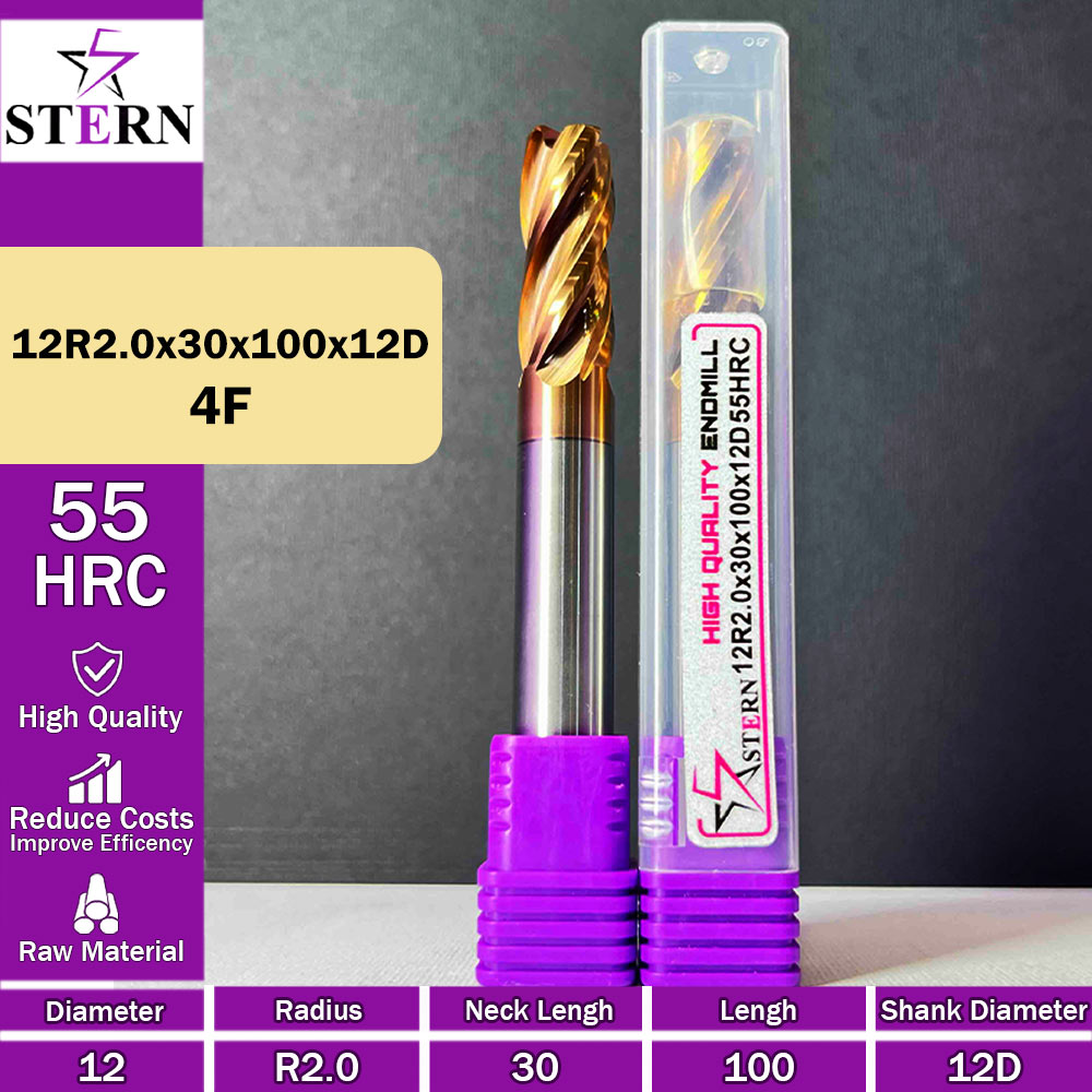 فرز کارباید تیپ ردیوس 12R2.0*45*100*12D STERN