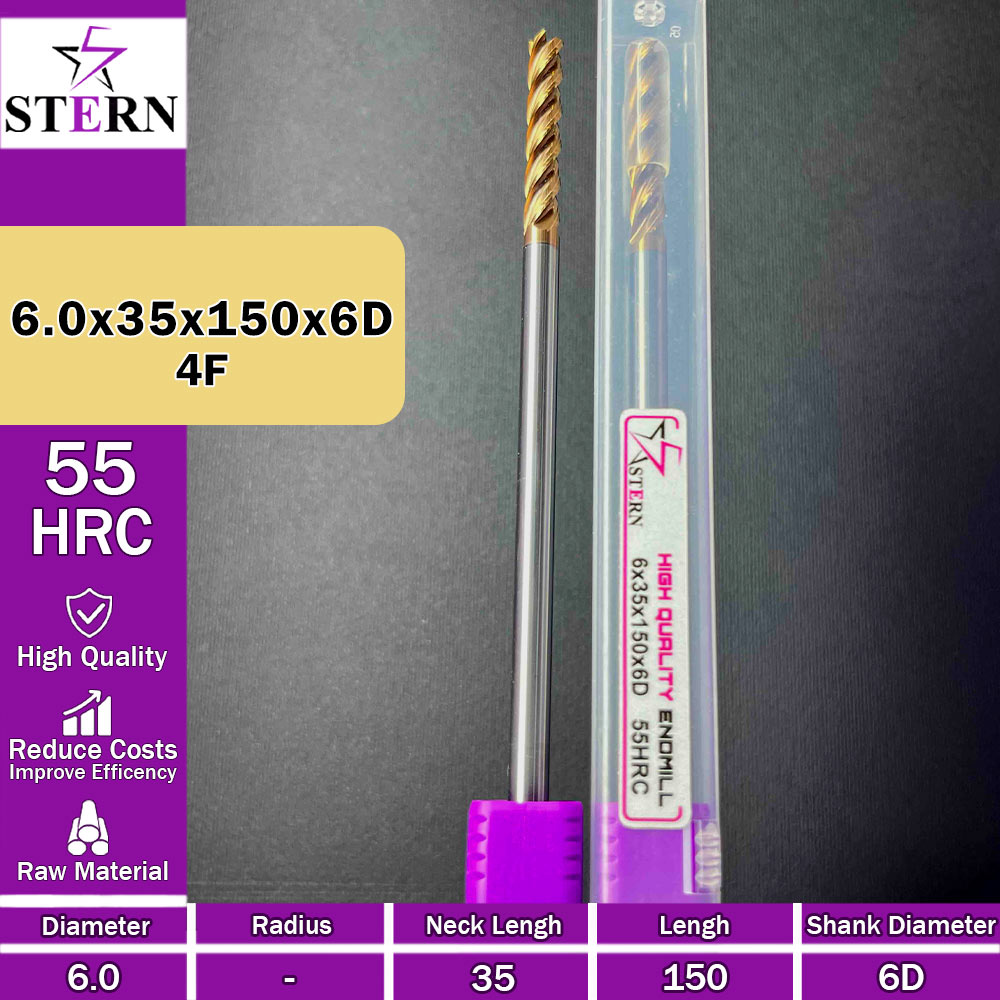 فرزانگشتی کارباید چهارپر STERN 6*35*150*6D