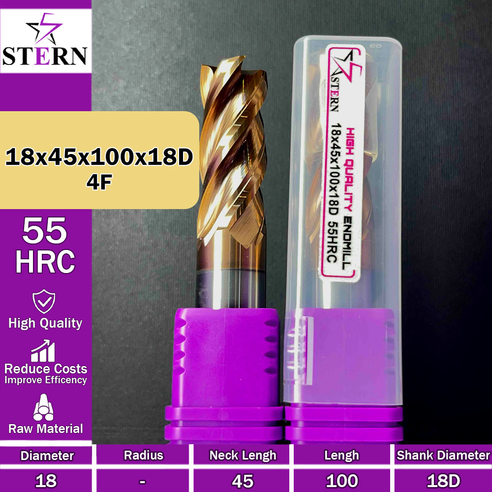فرزانگشتی کارباید چهارپر STERN 18*45*100*18D
