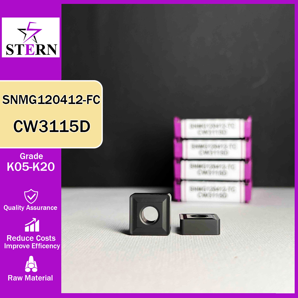 اینسرت تراشکاری چدن STERN مدل SNMG120412-TC گرید CW3115D