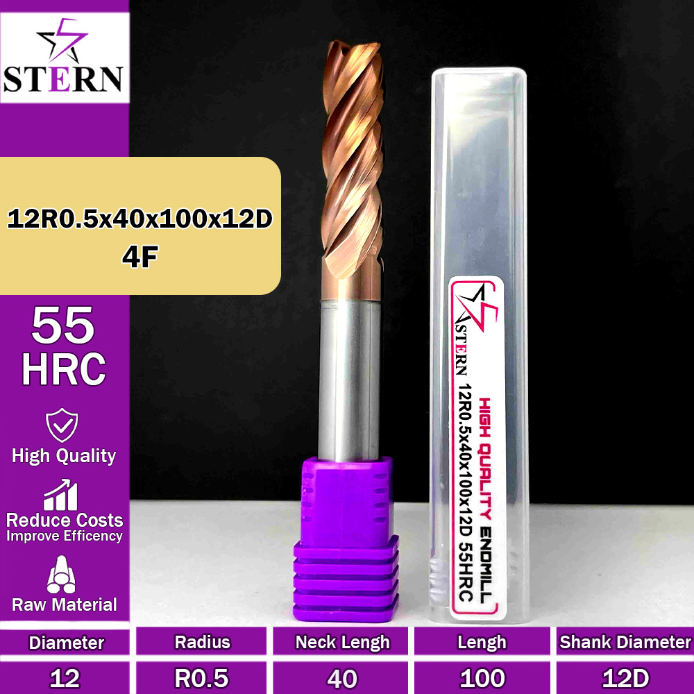 فرز انگشتی کارباید تیپ ردیوس 12R0.5*45*100*12D STERN