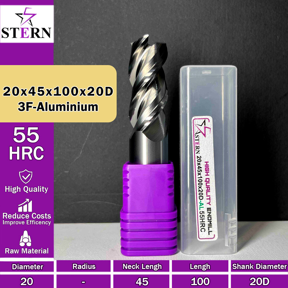 فرزکارباید آلومیینیوم سه پر STERN 20*45*100*20D