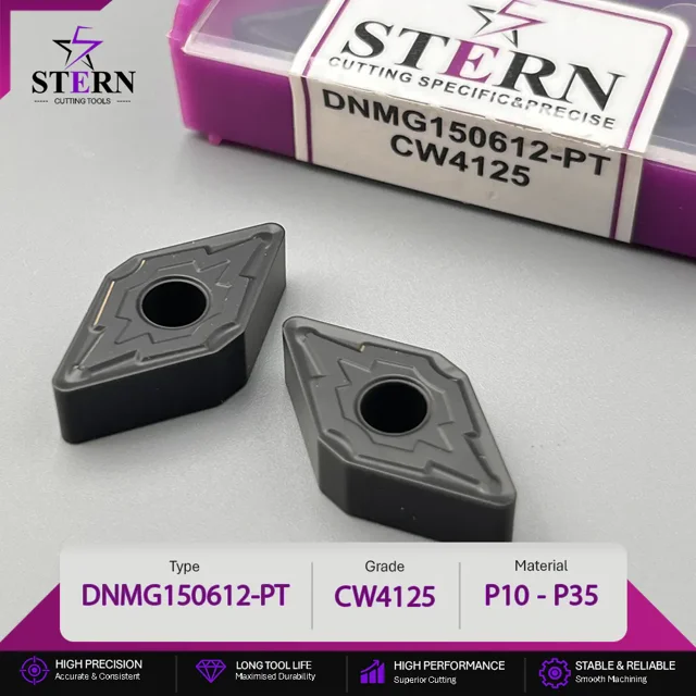اینسرت تراشکاری STERN مدل DNMG150612-CW4125 مخصوص ماشینکاری فولاد
