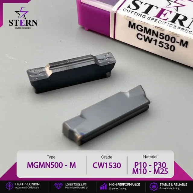 اینسرت شیارزنی STERN مدل MGMN500-CW1530 مخصوص ماشینکاری فولاد و استیل