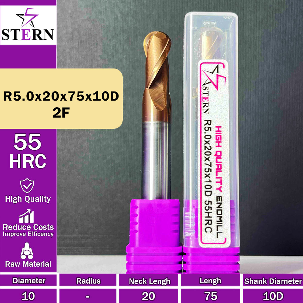 فرزانگشتی کارباید بالنوز R5.0*20*75*10D STERN
