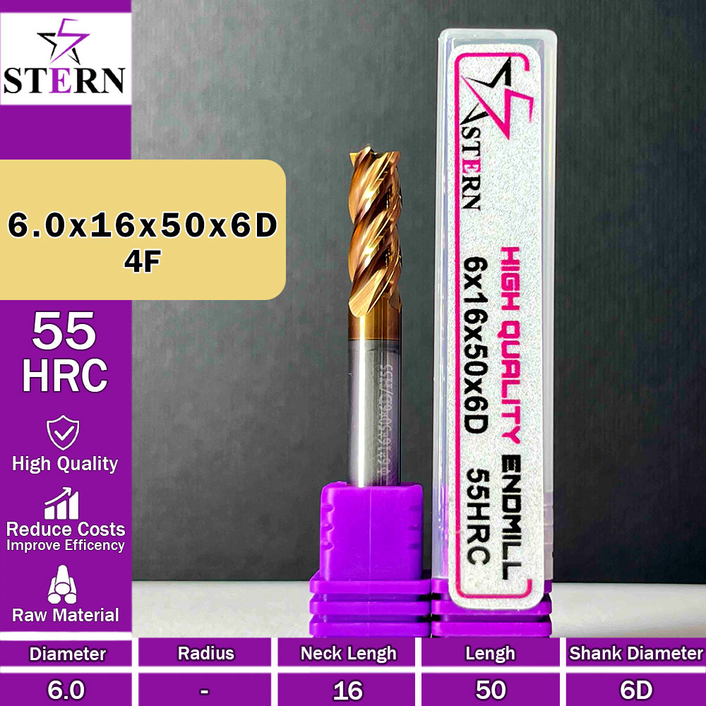 فرزانگشتی کارباید چهارپر STERN 6*16*50*6D