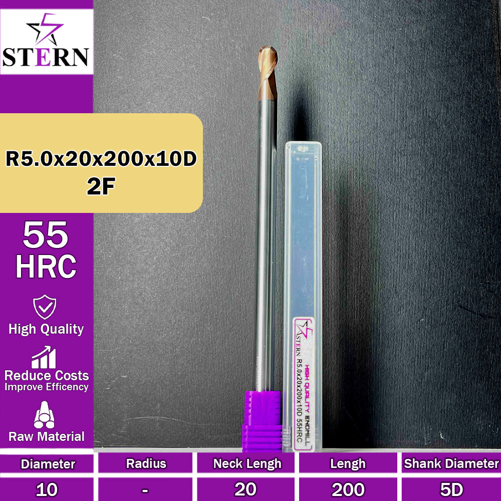 فرزانگشتی کارباید بالنوز R5.0*20*200*10D STERN