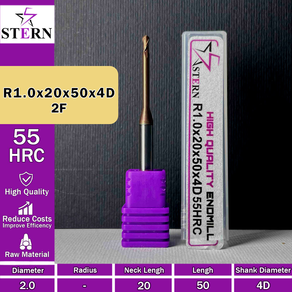 فرزانگشتی کارباید بالنوز R1.0*20*50*4D STERN