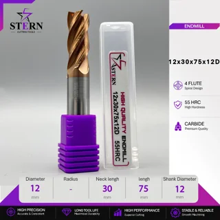 فرز انگشتی کارباید چهارپر STERN 12*30*75*12D