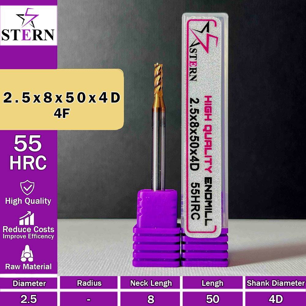 فرزانگشتی کارباید چهارپر STERN 2.5*20*50*4D