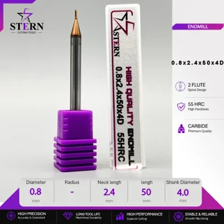 فرز انگشتی کارباید اعشاری STERN 0.8*2.4*50*4D