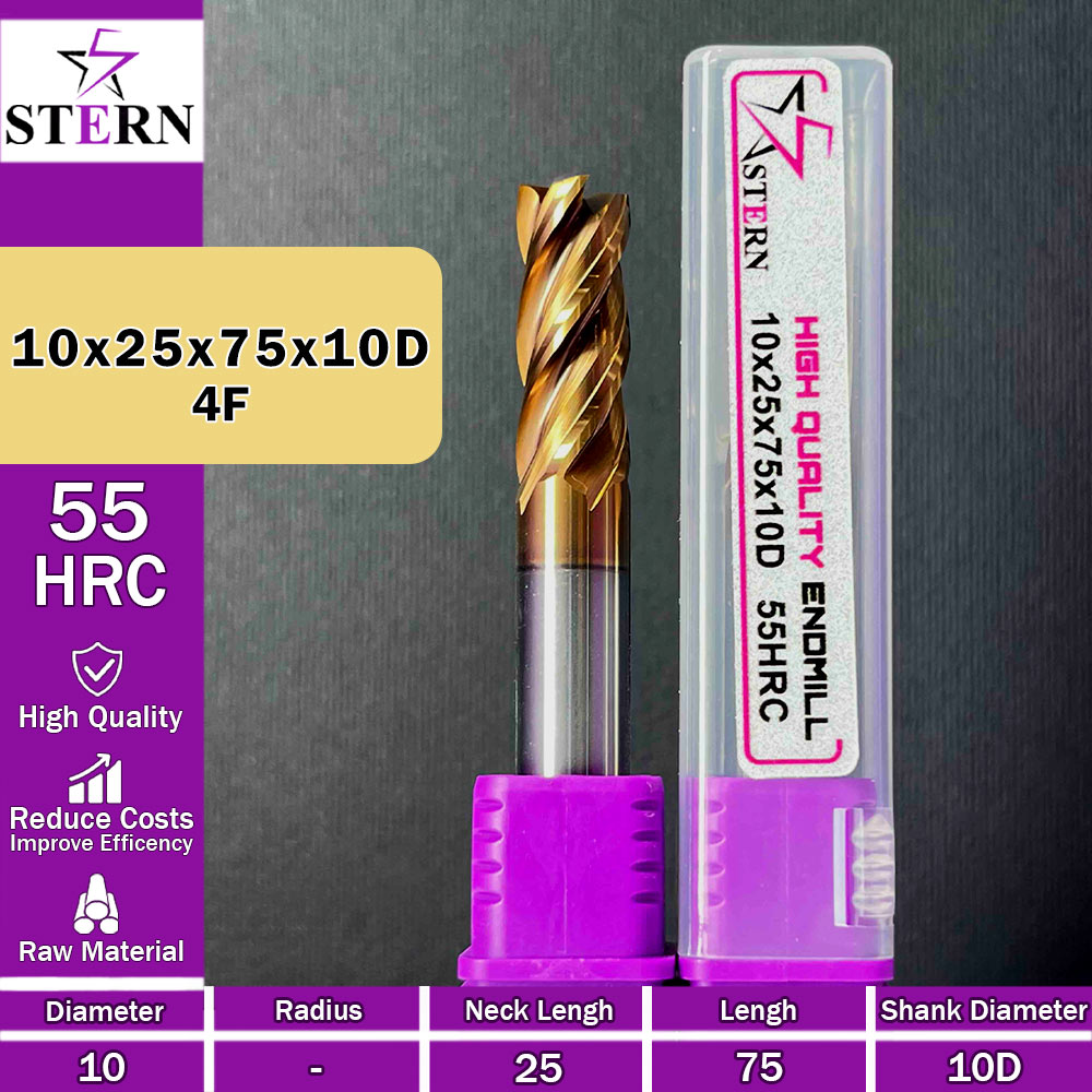 فرزانگشتی کارباید چهارپر STERN 10*25*75*10D