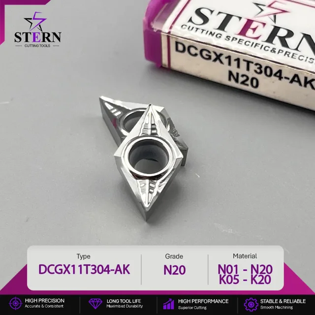 اینسرت تراشکاری STERN مدل DCGX11T304 مخصوص ماشینکاری و پرداخت آلومینیوم