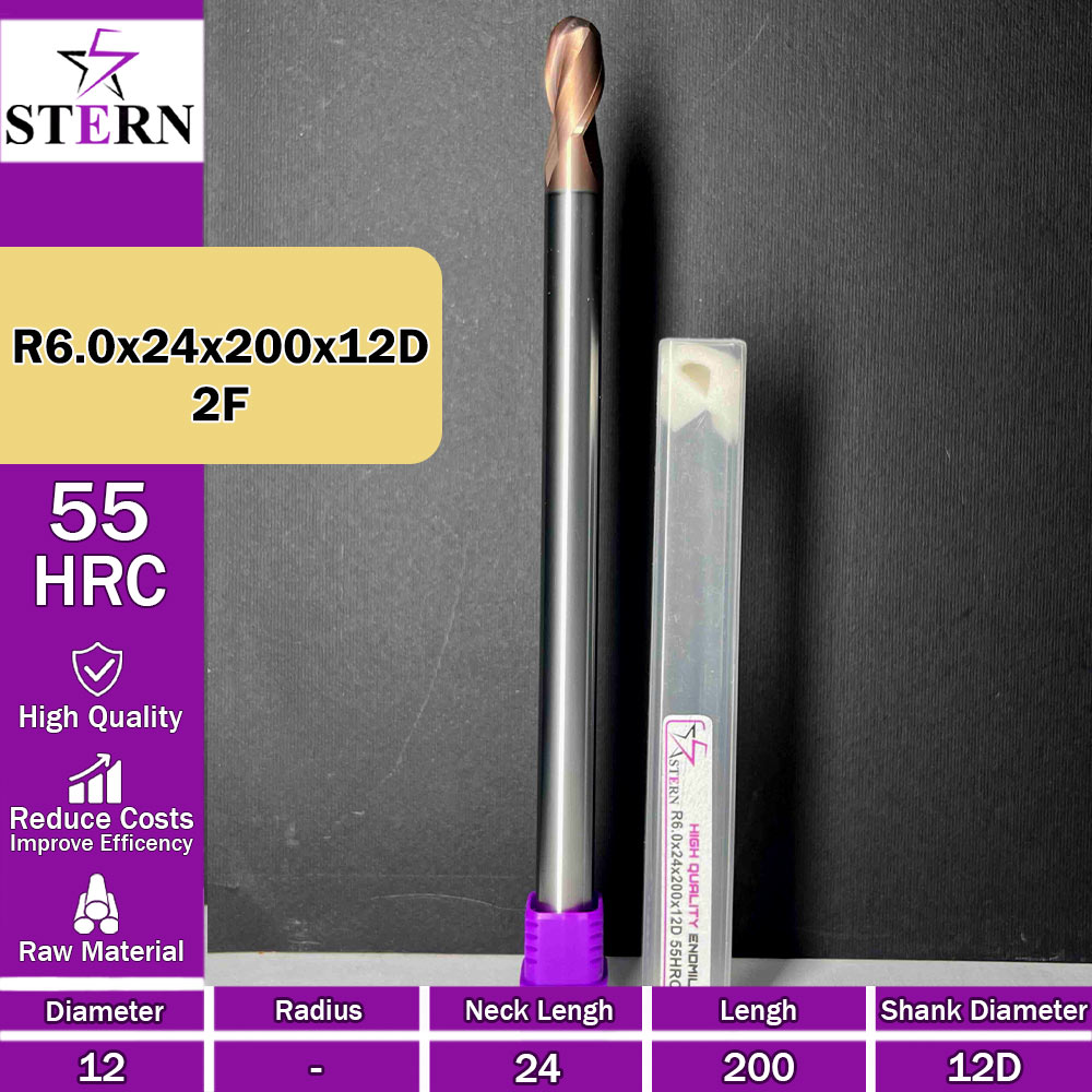 فرزانگشتی کارباید بالنوز R6.0*24*200*12D STERN