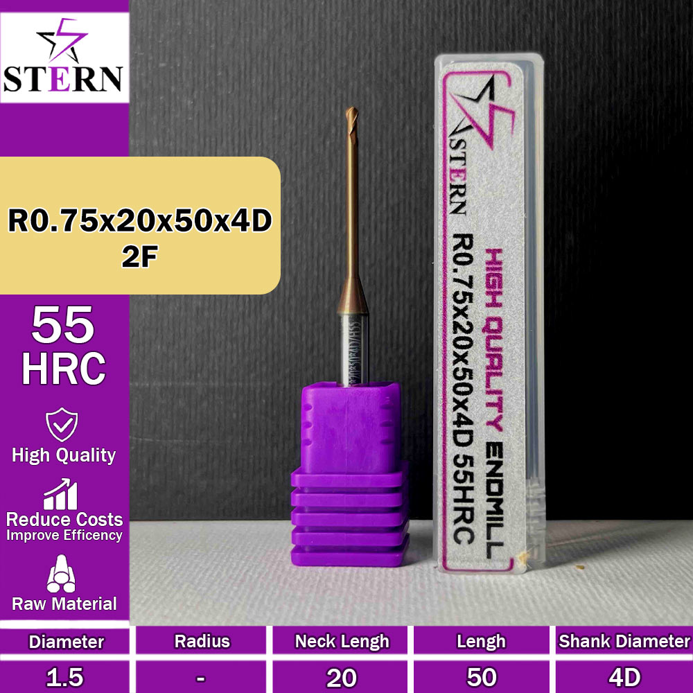 فرزانگشتی کارباید بالنوز  R0.75*20*50*4D STERN