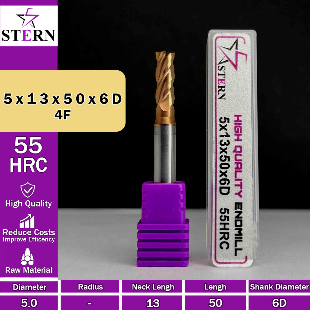 فرزانگشتی کارباید چهارپر STERN 5*13*50*6D