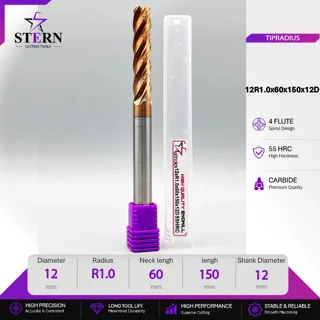 فرز انگشتی کارباید تیپ ردیوس 12R1.0*60*150*12D STERN