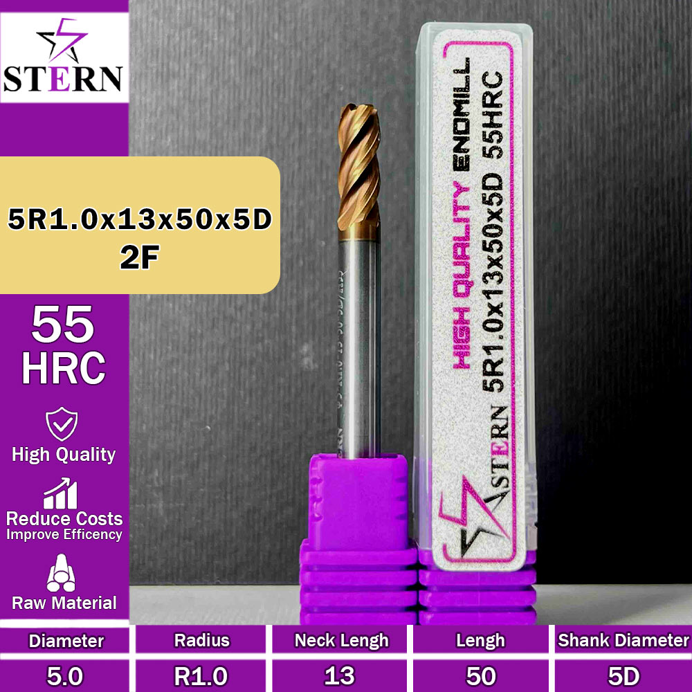 فرز کارباید تیپ ردیوس 5R1.0*13*50*5D STERN