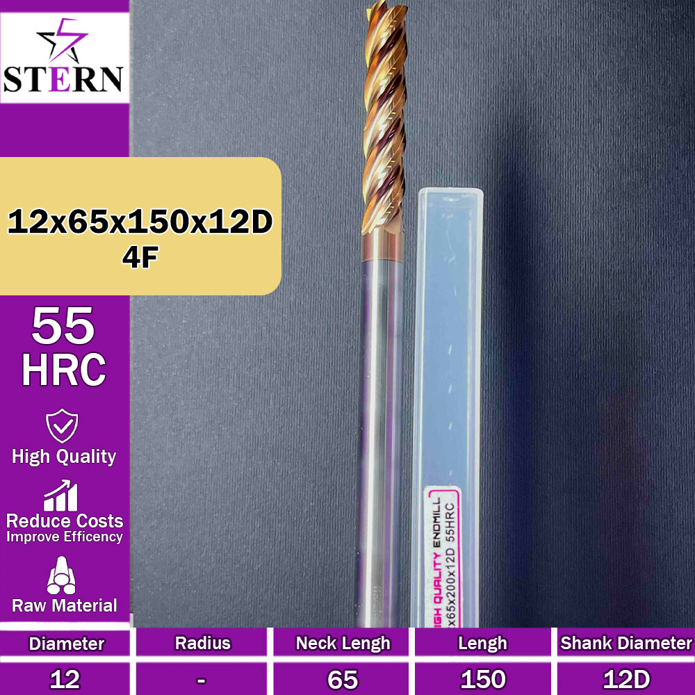 فرزانگشتی کارباید چهارپر STERN 12*65*200*12D