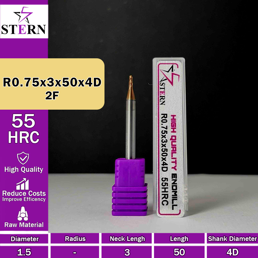 فرزانگشتی کارباید بالنوز R0.75*3*50*4D STERN