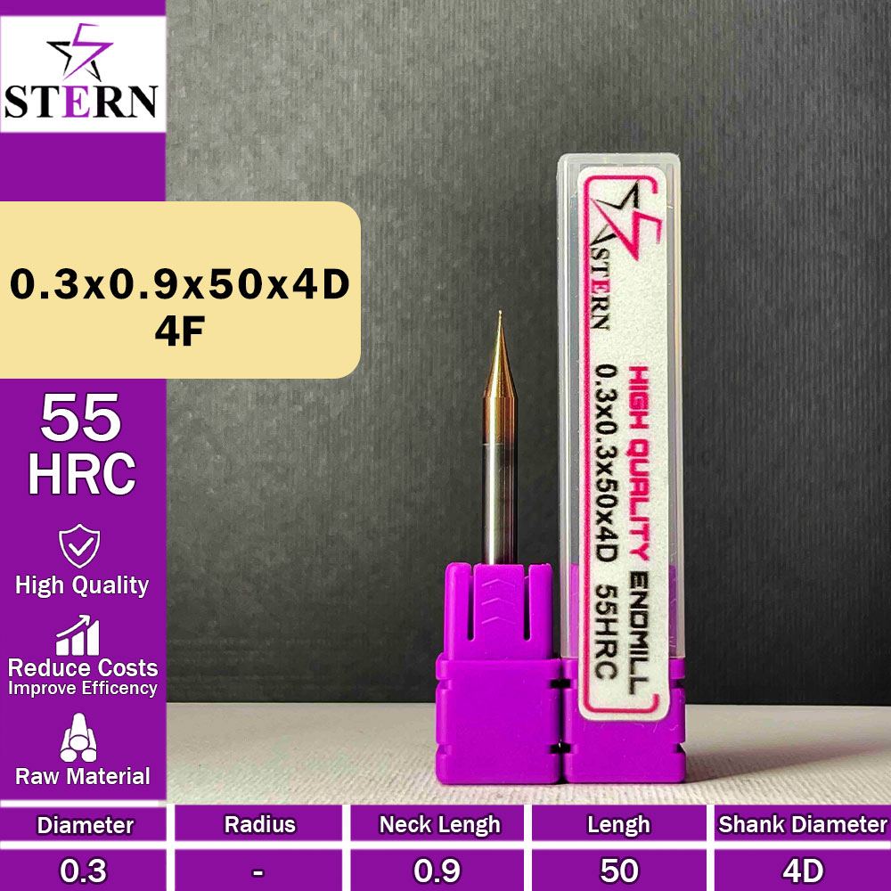 فرزانگشتی کارباید اعشاری STERN 0.3*0.9*50*4D