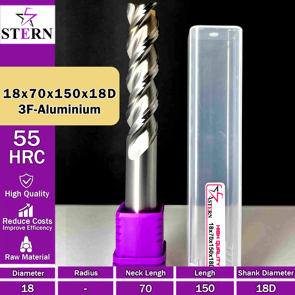 فرزکارباید آلومینیوم سه پر STERN 18*50*150*18D