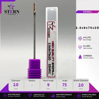 فرز انگشتی کارباید چهارپر STERN 2*9*75*2D