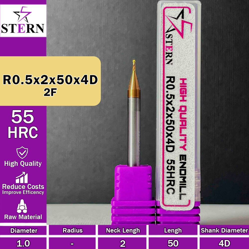 فرزانگشتی کارباید بالنوز R0.5*2*50*4D STERN