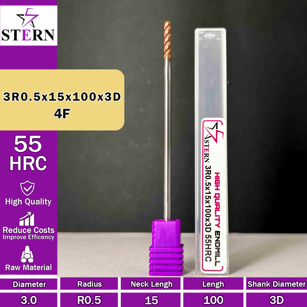 فرز کارباید تیپ ردیوس 3R0.5*15*100*3D STERN