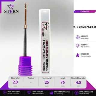 فرز انگشتی کارباید چهارپر STERN 2*25*75*4D