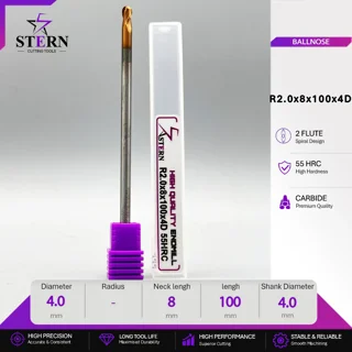 فرزانگشتی کارباید بالنوز دوپر R2.0*8*100*4D STERN