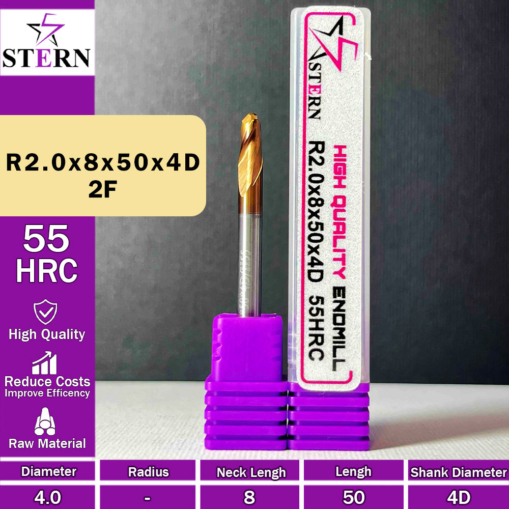 فرزانگشتی کارباید بالنوز R2.0*8*50*4D STERN