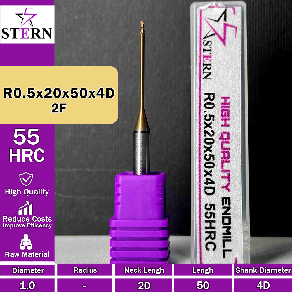 فرزانگشتی کارباید بالنوز R0.5*20*50*4D STERN