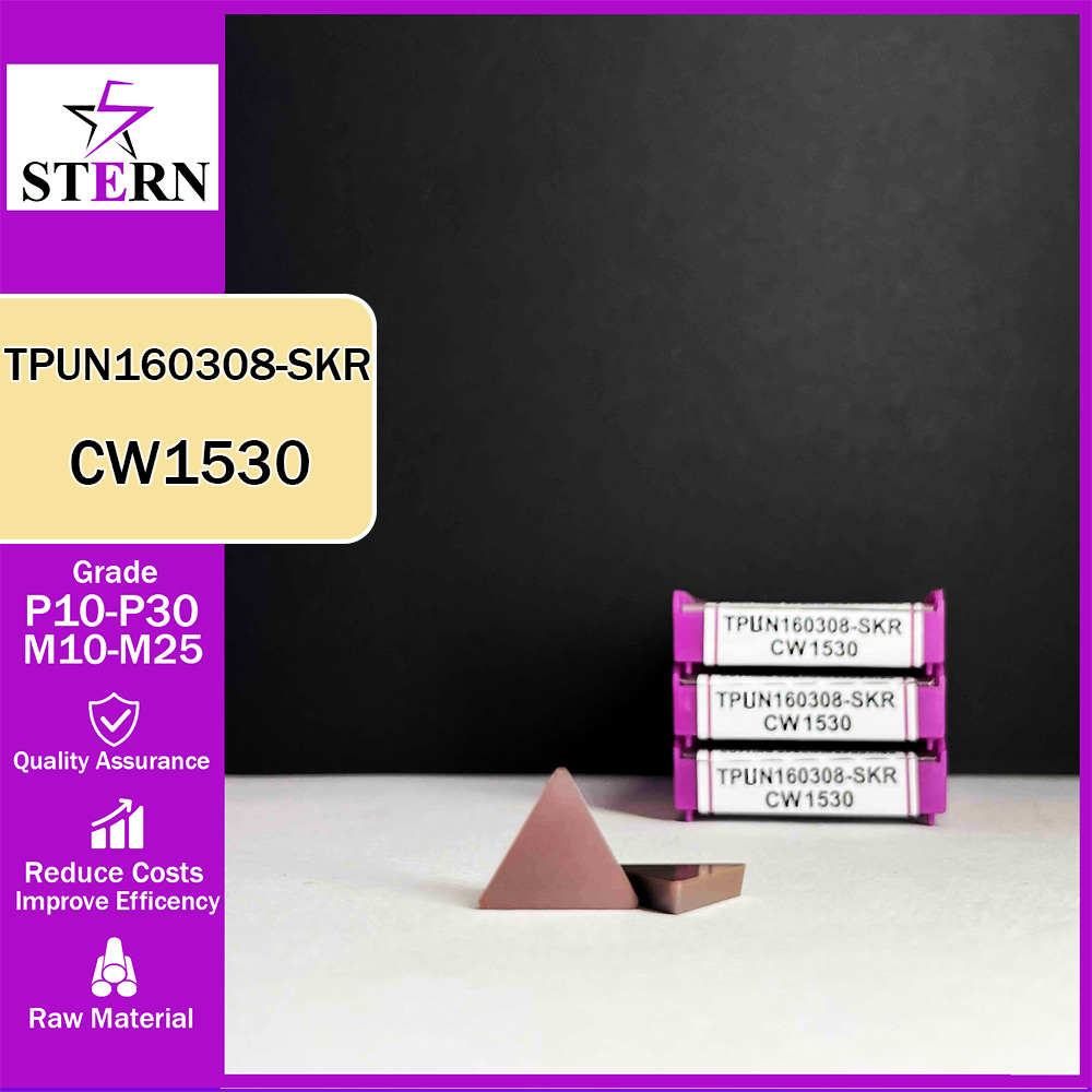 اینسرت فرزکاری فولادواستیل STERN مدل TPUN160308-SKR گرید CW1530