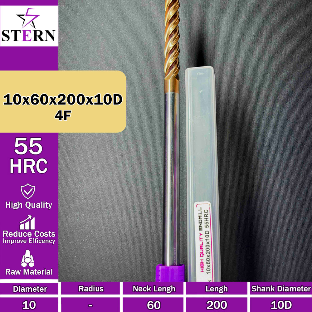 فرزانگشتی کارباید چهارپر STERN 10*60*200*10D