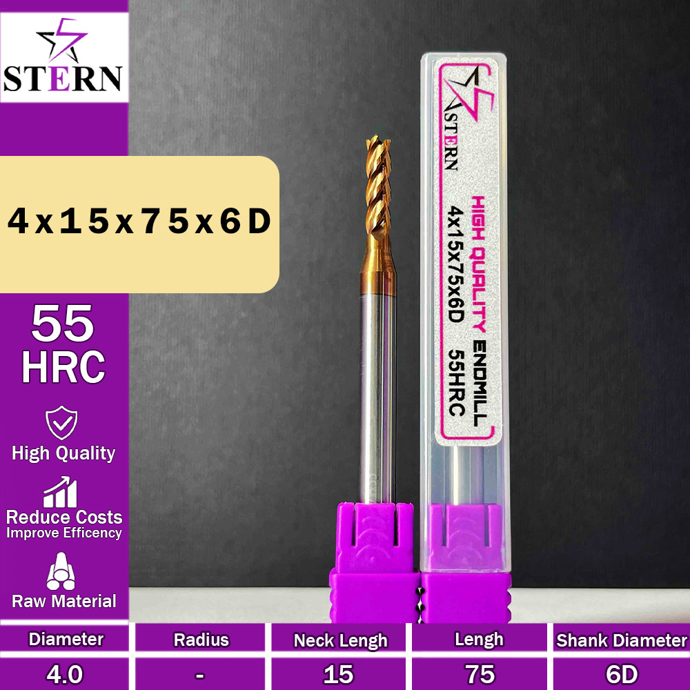 فرزانگشتی کارباید چهارپر STERN 4*15*75*6D