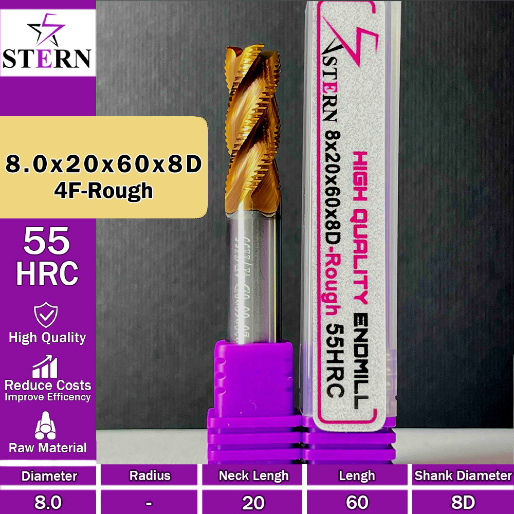 فرزانگشتی کارباید خشن  STERN 8*20*60*8D