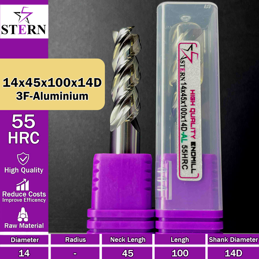 فرزکارباید آلومینیوم سه پر STERN 14*45*100*14D