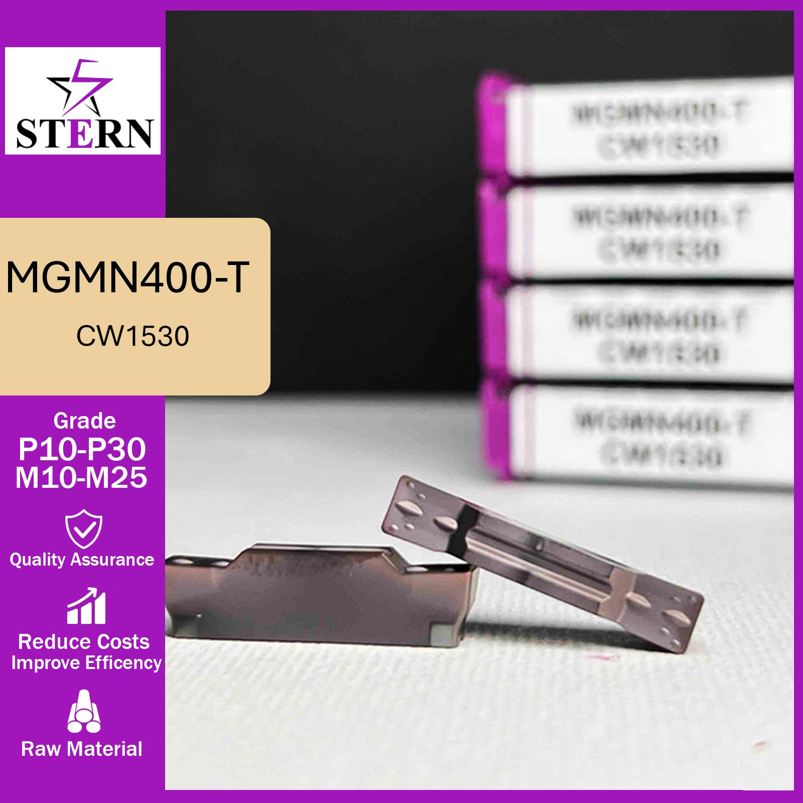 اینسرت برشکاری STERN مدل MGMN400-T گرید CW1530