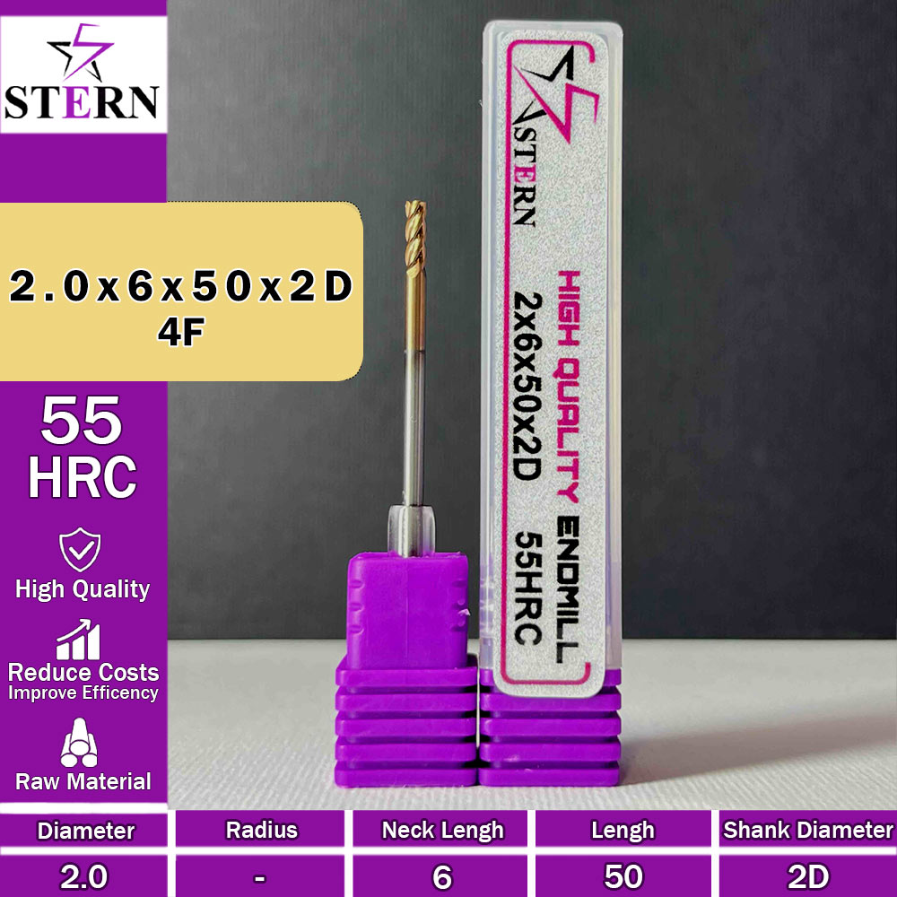 فرزانگشتی کارباید چهارپر STERN 2*6*50*2D